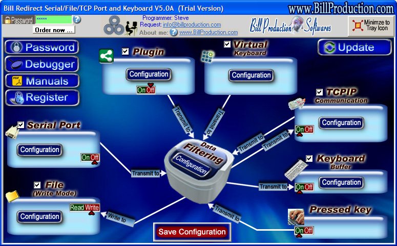 Screenshot for Bill Redirect Serial-File-TCP Port & KB 6.0B